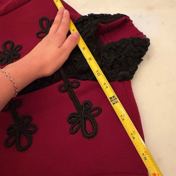 Vintage Women’s Ralph Lauren 90s Runway Jacket Wool Fur Military Officer Coat 8 - Picture 11 of 14